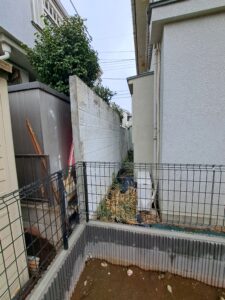 境界ブロック塀工事