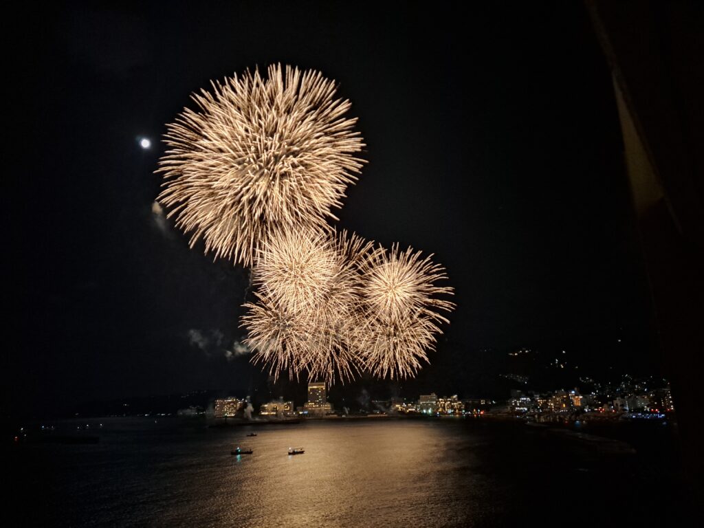 花火そして日の出